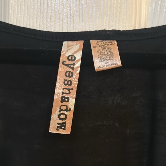 Eyeshadow Women's 3X Sleeveless Layered Blouse - Picture 2 of 5